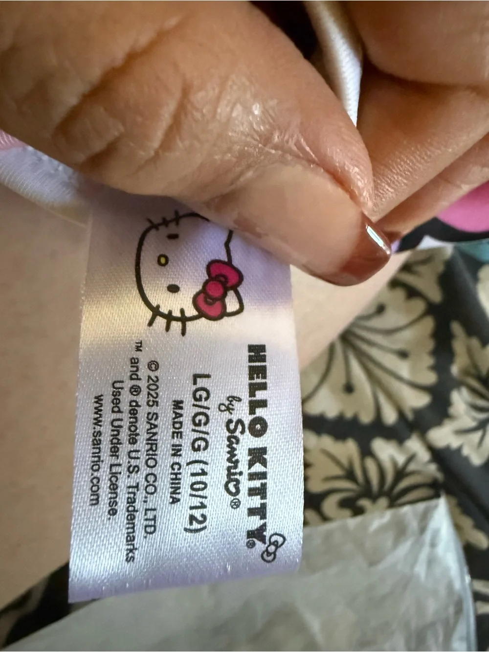 Hello Kitty Pink and Lavender Girls One-Piece Swim Suit